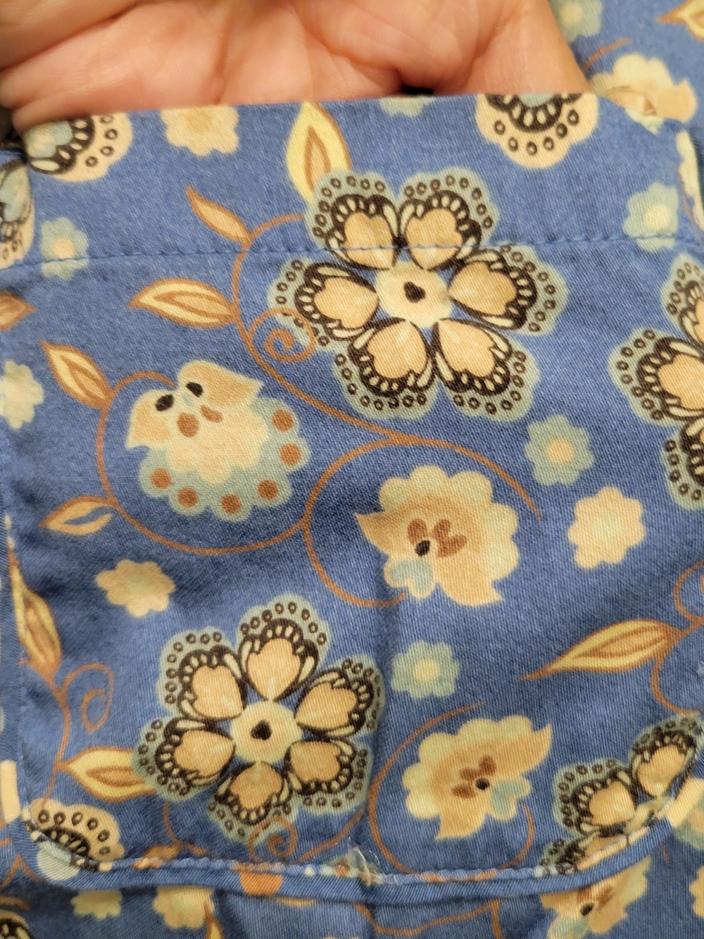 Adonna Blue Floral Cotton Pajama Set - Picture 4 of 4